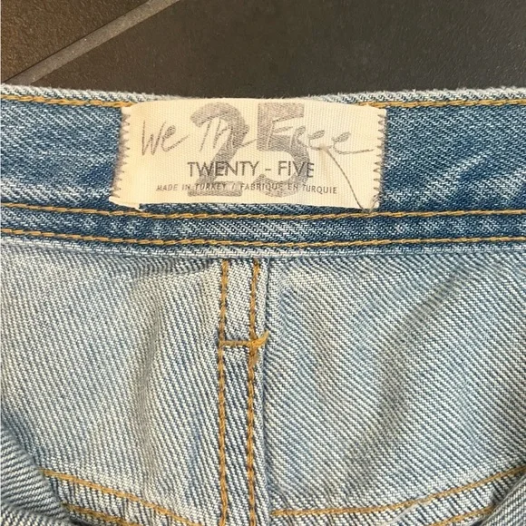 Free People Maggie Midrise Straight Jean, Size 25, NWT, Light Stone - Picture 12 of 14